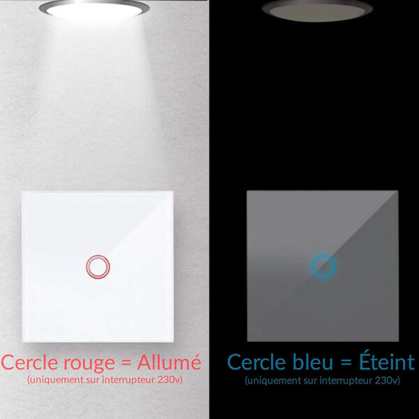 interrupteur tactile blanc CRYSTAL