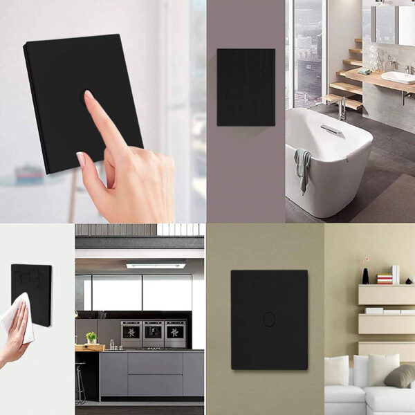 interrupteur tactile noir CRYSTAL