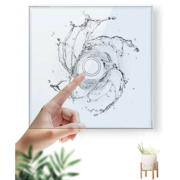 interrupteur tactile blanc CRYSTAL