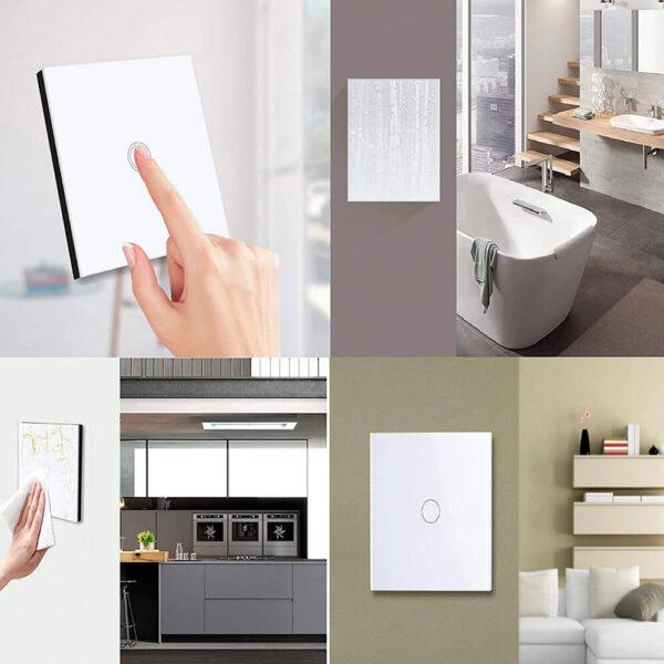 interrupteur tactile blanc CRYSTAL