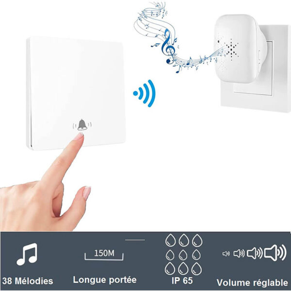 Sonnette sans fil SonnEco 11 blanc