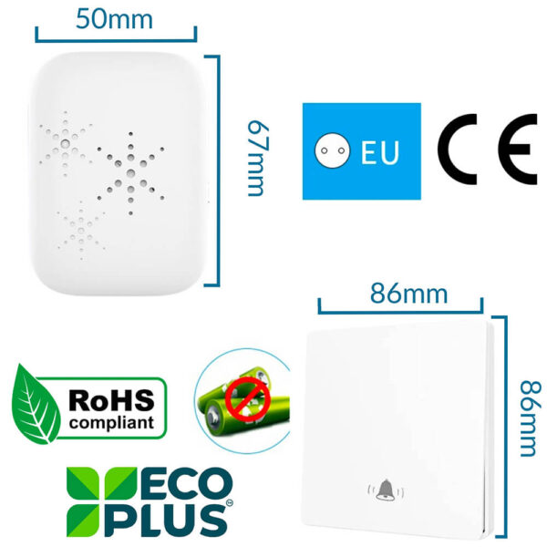 Sonnette sans fil SonnEco 11 blanc